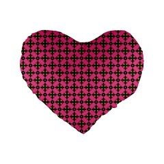 Cute Seamless Tile Pattern Gifts Standard 16  Premium Flano Heart Shape Cushions by GardenOfOphir