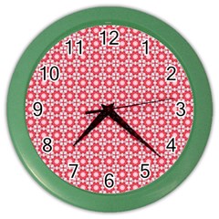 Cute Seamless Tile Pattern Gifts Color Wall Clocks by GardenOfOphir