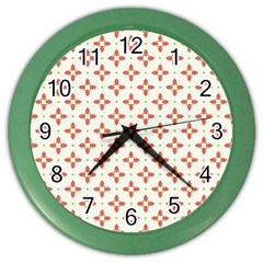 Cute Seamless Tile Pattern Gifts Color Wall Clocks by GardenOfOphir