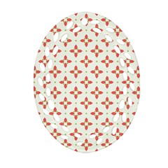 Cute Seamless Tile Pattern Gifts Oval Filigree Ornament (2-side) 