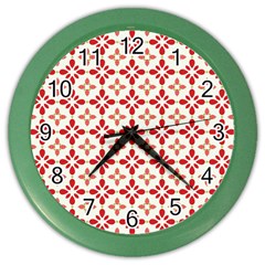 Cute Seamless Tile Pattern Gifts Color Wall Clocks by GardenOfOphir