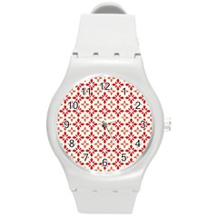 Cute Seamless Tile Pattern Gifts Round Plastic Sport Watch (m) by GardenOfOphir