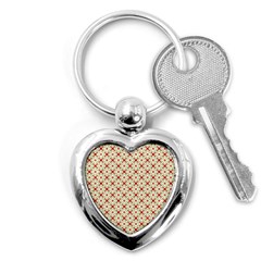 Cute Seamless Tile Pattern Gifts Key Chains (heart)  by GardenOfOphir