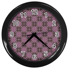 Cute Seamless Tile Pattern Gifts Wall Clocks (black) by GardenOfOphir