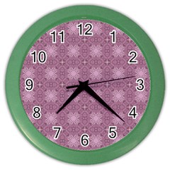 Cute Seamless Tile Pattern Gifts Color Wall Clocks by GardenOfOphir