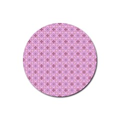 Cute Seamless Tile Pattern Gifts Rubber Coaster (round)  by GardenOfOphir