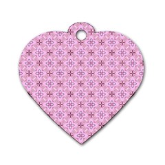 Cute Seamless Tile Pattern Gifts Dog Tag Heart (two Sides) by GardenOfOphir