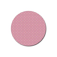 Cute Seamless Tile Pattern Gifts Rubber Round Coaster (4 Pack)  by GardenOfOphir