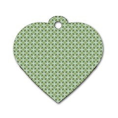 Cute Seamless Tile Pattern Gifts Dog Tag Heart (two Sides) by GardenOfOphir