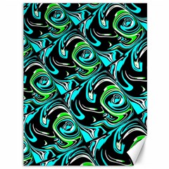 Bright Aqua, Black, And Green Design Canvas 36  X 48   by digitaldivadesigns