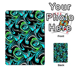 Bright Aqua, Black, And Green Design Multi-purpose Cards (rectangle)  by digitaldivadesigns