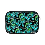 Bright Aqua, Black, and Green Design Apple iPad Mini Zipper Cases Front