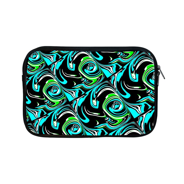 Bright Aqua, Black, and Green Design Apple iPad Mini Zipper Cases