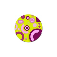 Florescent Yellow Pink Abstract  Golf Ball Marker (10 Pack) by OCDesignss