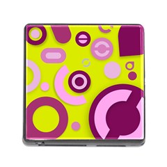 Florescent Yellow Pink Abstract  Memory Card Reader (square) by OCDesignss