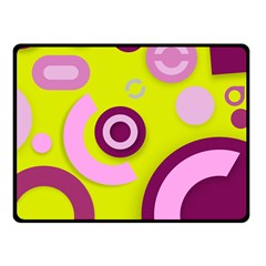 Florescent Yellow Pink Abstract  Fleece Blanket (small) by OCDesignss