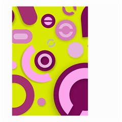 Florescent Yellow Pink Abstract  Small Garden Flag (two Sides) by OCDesignss