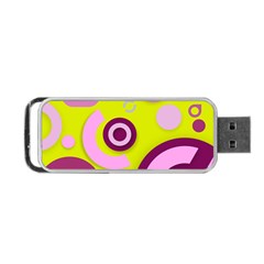 Florescent Yellow Pink Abstract  Portable Usb Flash (one Side) by OCDesignss