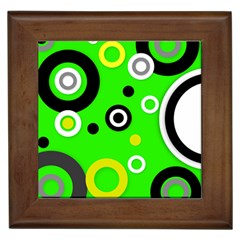 Florescent Green Yellow Abstract  Framed Tiles by OCDesignss