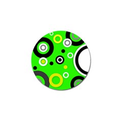 Florescent Green Yellow Abstract  Golf Ball Marker (10 Pack) by OCDesignss