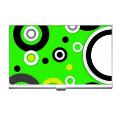 Florescent Green Yellow Abstract  Business Card Holders by OCDesignss