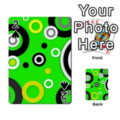 Florescent Green Yellow Abstract  Playing Cards 54 Designs  by OCDesignss