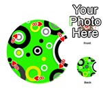 Florescent Green Yellow Abstract  Playing Cards 54 (Round)  Front - Heart8