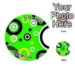 Florescent Green Yellow Abstract  Playing Cards 54 (Round)  Front - Joker1