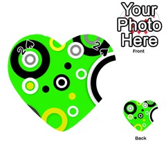 Florescent Green Yellow Abstract  Playing Cards 54 (heart) 