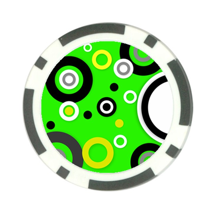 Florescent Green Yellow Abstract  Poker Chip Card Guards