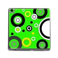 Florescent Green Yellow Abstract  Memory Card Reader (square) by OCDesignss