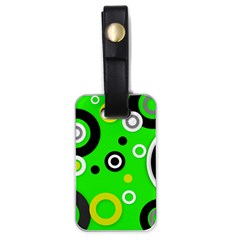 Florescent Green Yellow Abstract  Luggage Tags (one Side)  by OCDesignss