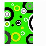 Florescent Green Yellow Abstract  Small Garden Flag (Two Sides) Back