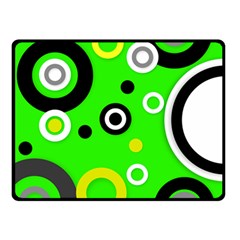 Florescent Green Yellow Abstract  Double Sided Fleece Blanket (small)  by OCDesignss