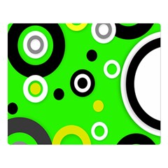 Florescent Green Yellow Abstract  Double Sided Flano Blanket (large)  by OCDesignss