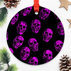 Purple Skulls  Ornament (round)  by ImpressiveMoments