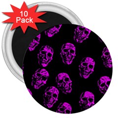 Purple Skulls  3  Magnets (10 Pack)  by ImpressiveMoments