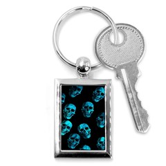 Skulls Blue Key Chains (rectangle)  by ImpressiveMoments