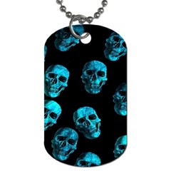 Skulls Blue Dog Tag (one Side)