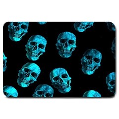 Skulls Blue Large Doormat  by ImpressiveMoments