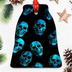 Skulls Blue Ornament (bell)  by ImpressiveMoments