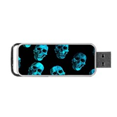 Skulls Blue Portable Usb Flash (two Sides) by ImpressiveMoments