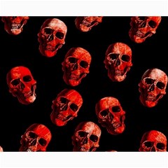 Skulls Red Collage 8  X 10 