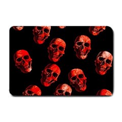 Skulls Red Small Doormat  by ImpressiveMoments