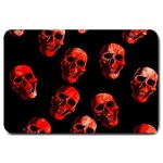 Skulls Red Large Doormat  30 x20  Door Mat