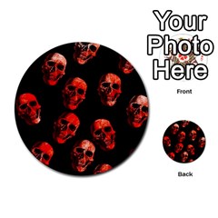 Skulls Red Multi-purpose Cards (round)  by ImpressiveMoments