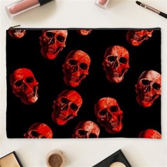 Skulls Red Cosmetic Bag (xxxl)  by ImpressiveMoments