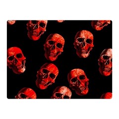 Skulls Red Double Sided Flano Blanket (mini)  by ImpressiveMoments