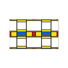 Colorful Squares And Rectangles Pattern Sticker (rectangular)