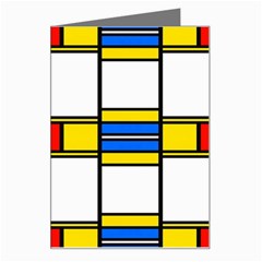 Colorful Squares And Rectangles Pattern Greeting Card